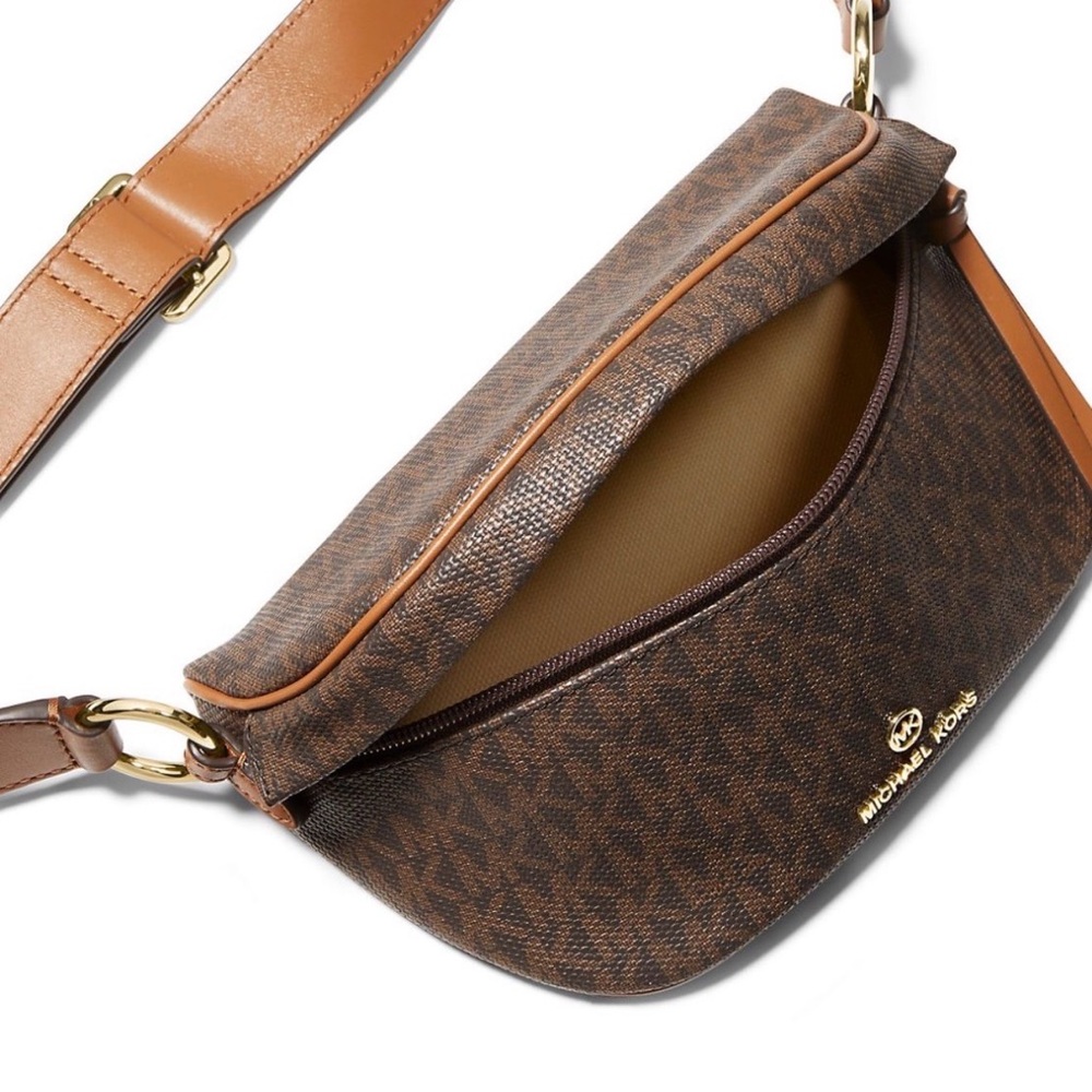 Michael Kors Brown and Gold Crossbody Bag - Picture 3 of 4